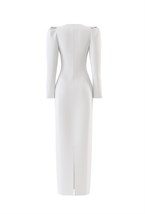 «Lily Grace» платье миди с акцентными плечами - фото 109376