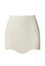 “Summer sparkle” Юбка мини с фигурным срезом - фото 109397