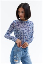 Лонгслив Letters Indigo - фото 109521