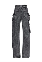 Джинсы-карго мраморные - фото 109865