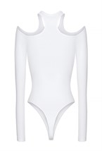 Боди с вырезами на плечах из трикотажа - фото 109870