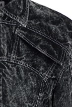 Джинсовая куртка со спиральным рукавами мраморная - фото 109876