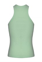 Майка X белая из трикотажа в рубчик - фото 109942