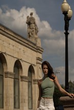 Майка X белая из трикотажа в рубчик - фото 109945