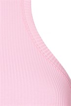 Майка X белая из трикотажа в рубчик - фото 109950