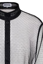 Рубашка из сетки со стойкой - фото 109978