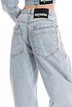 Джинсы широкие голубые - фото 109984