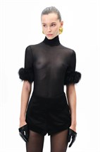 Боди-сетка с мехом - фото 110024