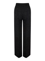 Вечерние широкие брюки из твида с люрексом - фото 110071