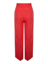 Вечерние широкие брюки из твида с люрексом - фото 110085