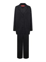 Летние широкие брюки из хлопка в полоску - фото 110090