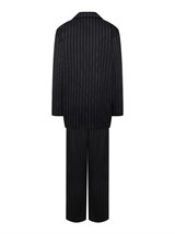 Летние широкие брюки из хлопка в полоску - фото 110091