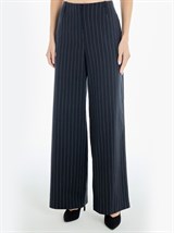 Летние широкие брюки из хлопка в полоску - фото 110092