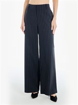 Летние широкие брюки из хлопка в полоску - фото 110093