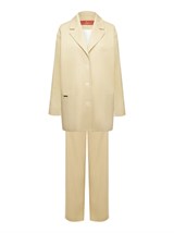 Летние широкие брюки из хлопка в полоску - фото 110097