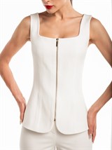 Жилет приталенный на молнии - фото 110147