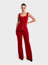 Жилет приталенный на молнии - фото 110154