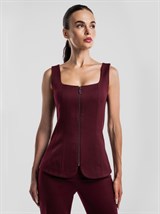 Жилет приталенный на молнии - фото 110174