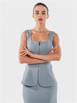 Жилет приталенный на молнии - фото 110182