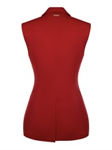 Двубортный жилет с объемными плечами - фото 110207