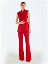 Двубортный жилет с объемными плечами - фото 110212