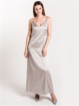 Платье-комбинация макси из шелка - фото 110227