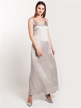 Платье-комбинация макси из шелка - фото 110229