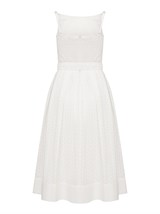 Летнее платье миди из хлопка с шитьем - фото 110234