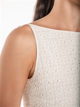 Летнее платье миди из хлопка с шитьем - фото 110235