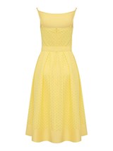 Летнее платье миди из хлопка с шитьем - фото 110243