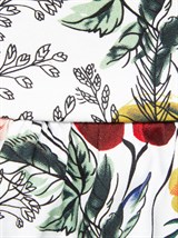 Платье-бюстье с чашками миди из хлопка с цветочным принтом - фото 110276