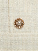 Вечернее платье-бандо мини из твида с люрексом - фото 110290