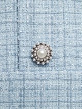 Вечернее платье-бандо мини из твида с люрексом - фото 110295