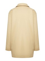 Летний прямой однобортный жакет из хлопка в полоску - фото 110348