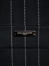 Летний прямой однобортный жакет из хлопка в полоску - фото 110357