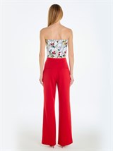 Топ корсетный с чашками из хлопка с цветочным принтом - фото 110395