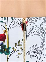 Топ корсетный с чашками из хлопка с цветочным принтом - фото 110397