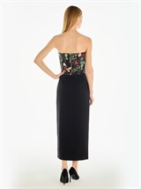 Топ корсетный с чашками из хлопка с цветочным принтом - фото 110413