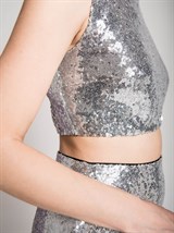 Кроп-топ с пайетками - фото 110423