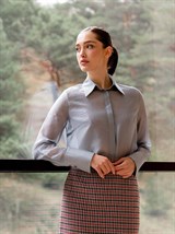 Рубашка полупрозрачная из хлопка с вискозой - фото 110462