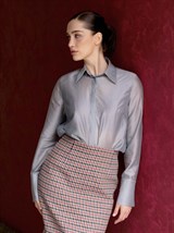 Рубашка полупрозрачная из хлопка с вискозой - фото 110463