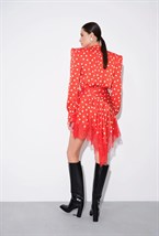 Платье С Акцентными Плечами - фото 110745