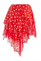 Юбка-Мини Асимметричная С Кружевом - фото 110843