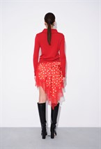 Юбка-Мини Асимметричная С Кружевом - фото 110845