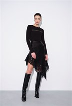 Асимметричная Юбка Из Пайеток - фото 110849