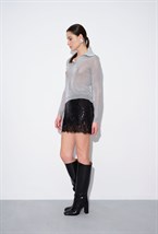 Юбка-Мини Из Пайеток - фото 110864