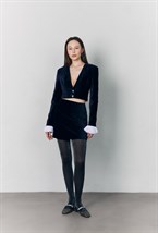 Бархатный жакет AMO - фото 111657