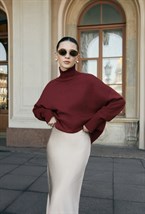 Джемпер с горлом RED WINE - фото 111873