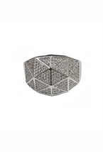 Кольцо Geometry Crystal White - фото 112982