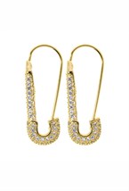 Серьги Golden Crystal Pin - фото 113004